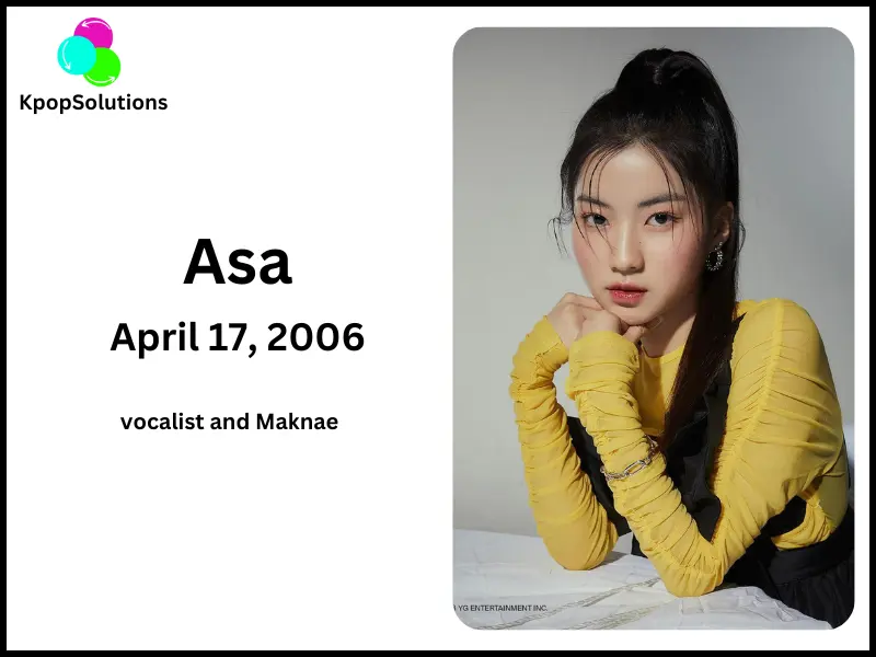 BabyMonster Member Asa current age and date of birth.