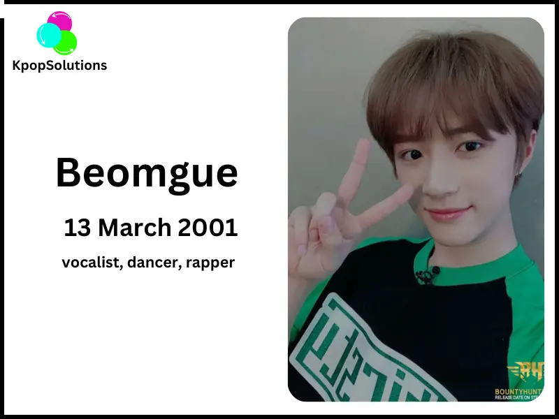 TXT Member Beomgue date of birth and current age.