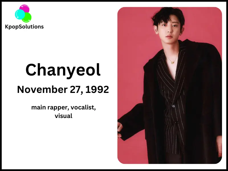 EXO Member Chanyeol date of birth and age.
