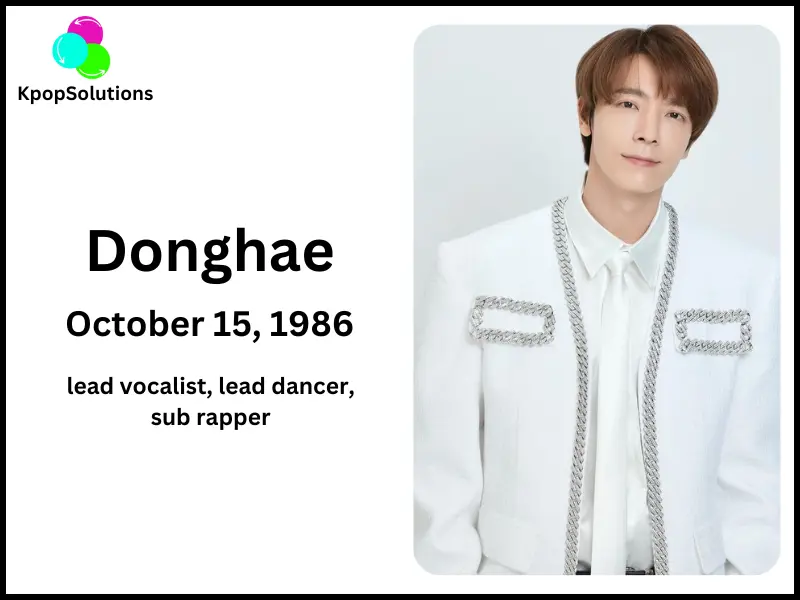 Super Junior Member Donghae birthday with current age