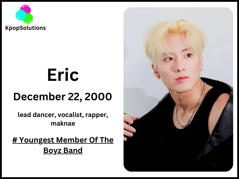 The Boyz member Eric date of birth and current age.