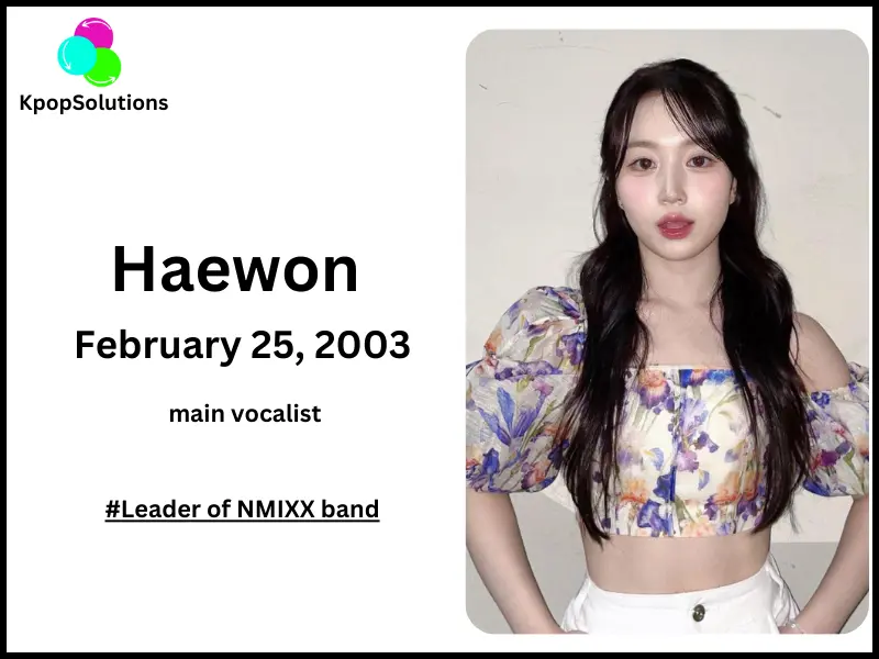NMIXX Member Haewon date of birth and current age.