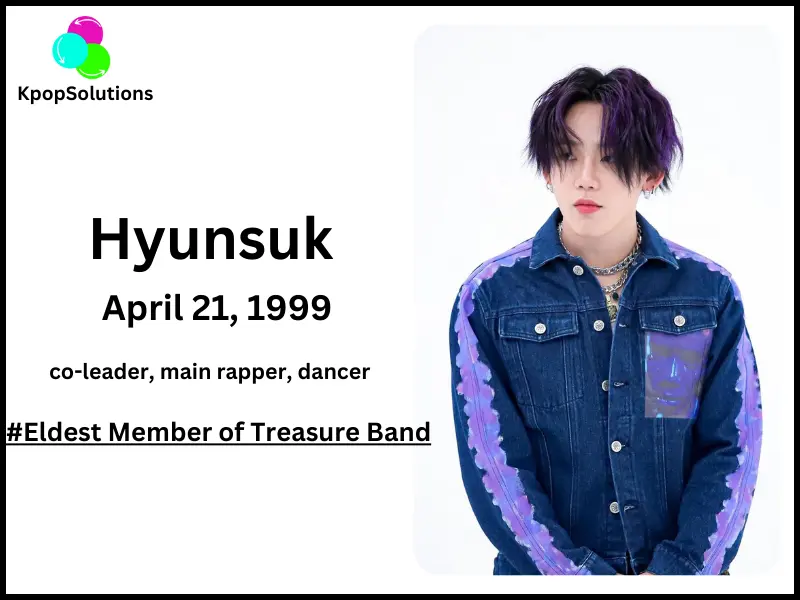 Treasure Member Hyunsuk date of birth and current age.
