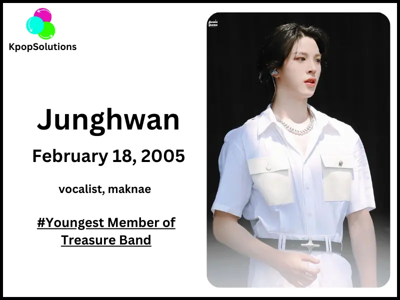 Treasure Member Junghwan date of birth and current age.