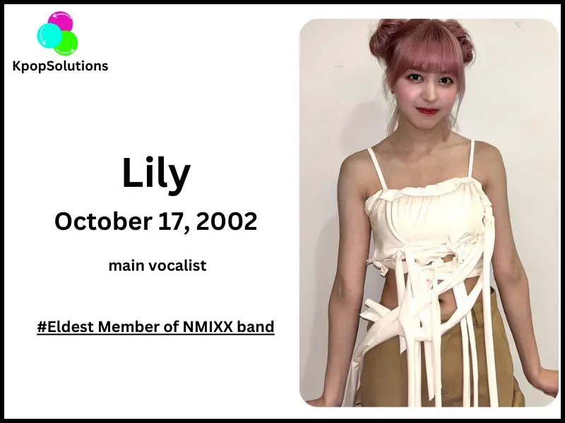 NMIXX Member Lily date of birth and current age.