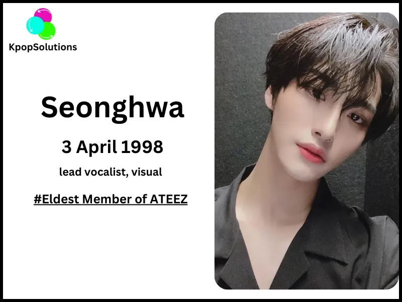 ATEEZ Member Seonghwa date of birth and current age.