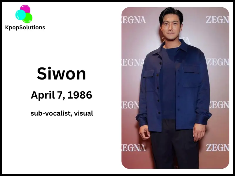 Super Junior Member Siwon birthday with current age
