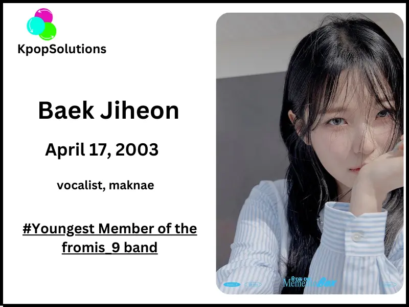 fromis_9 member Baek Jiheon date of birth and current age.