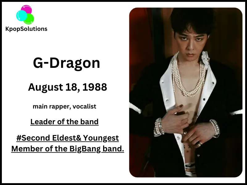 BigBang member G-Dragon's date of birth and current age.