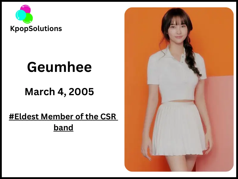CSR Member Geumhee date of birth and current age.
