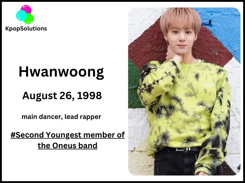 Oneus member Hwanwoong date of birth and current age.