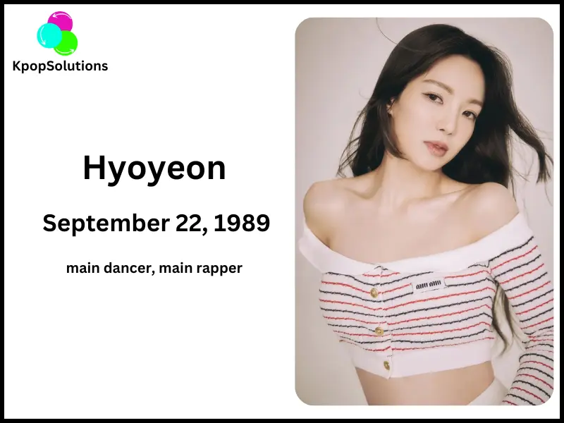 Girls' Generation member Hyoyeon date of birth and current age.