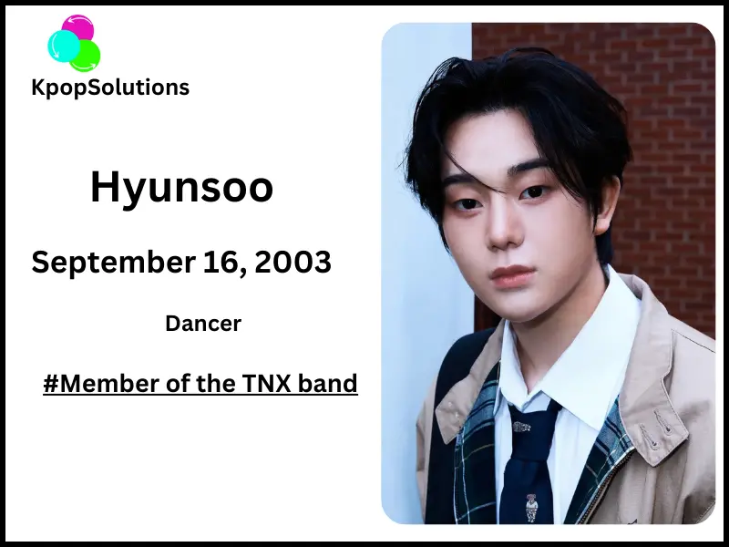 TNX member Hyunsoo date of birth and current age.