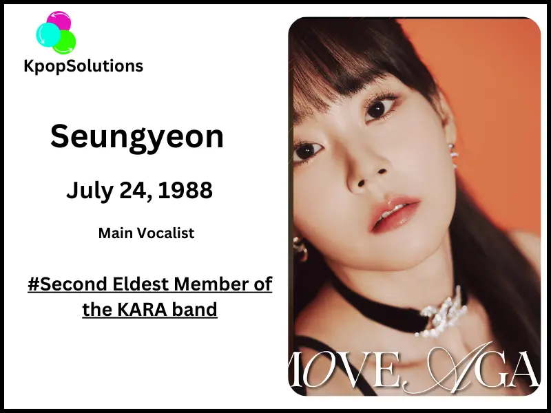 KARA member Seungyeon date of birth and current age.