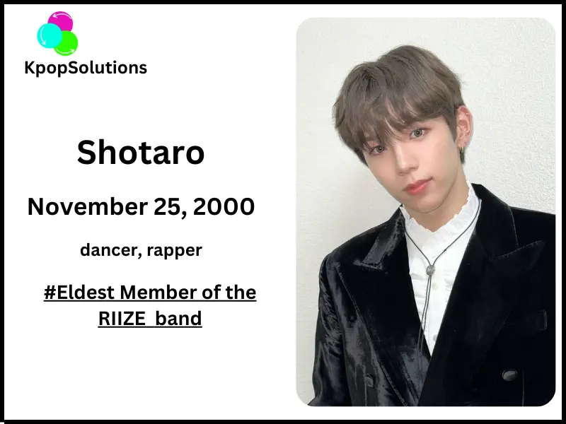 RIIZE Member Shotaro date of birth and current age.