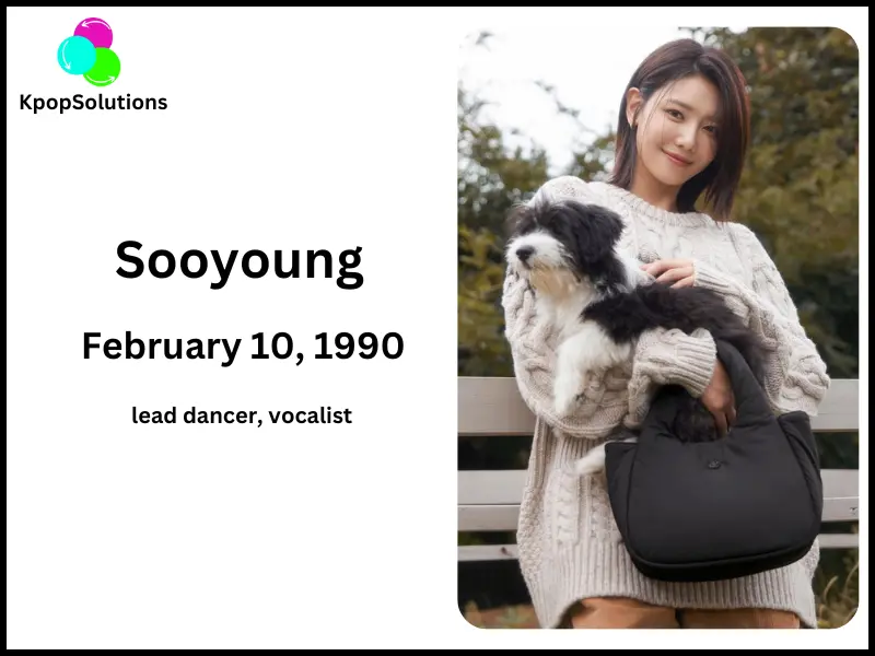 Girls' Generation member Sooyoung date of birth and current age.