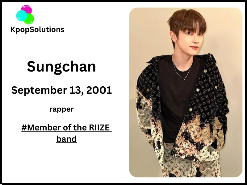RIIZE Member Sungchan date of birth and current age.