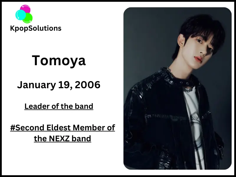 NEXZ member Tomoya date of birth and current age.