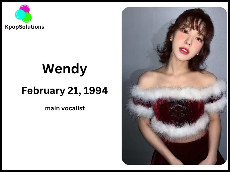 Red Velvet member Wendy current age and date of birth.
