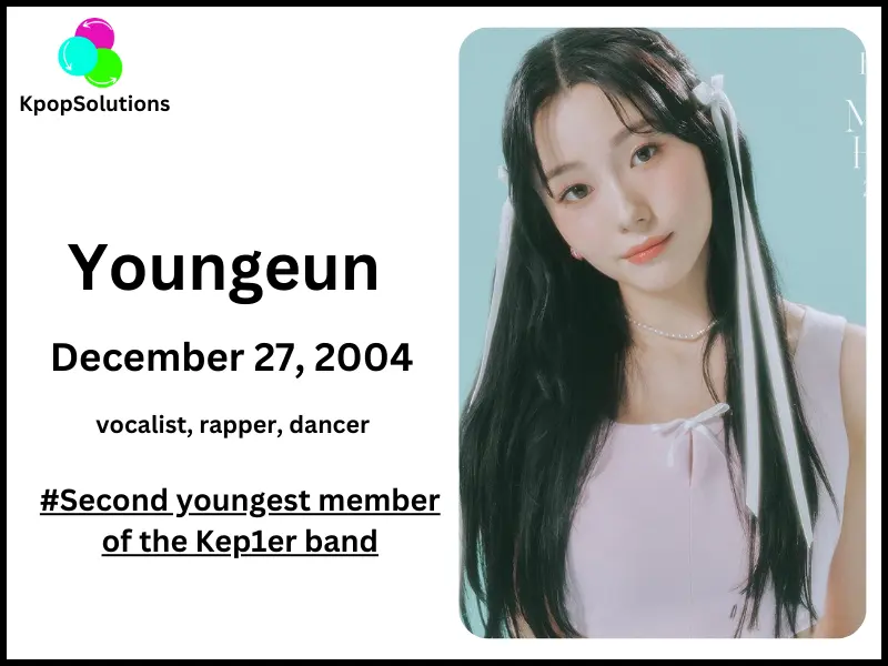 Kep1er Member Youngeun date of birth and current age.