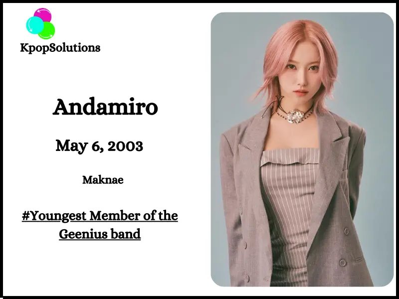 Geenius member Andamiro date of birth and age.