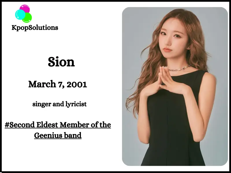 Geenius member Sion date of birth and age.