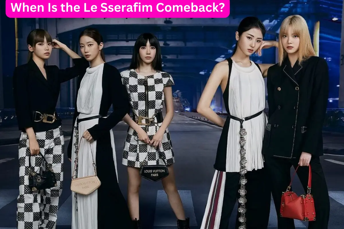 Here is exact date, time, album name, title track and official announcement of Lee Sserafim comeback with its all five members Sakura, Kim Chaewon, Huh Yunjin, Kazuha, and Hong Eunchae.