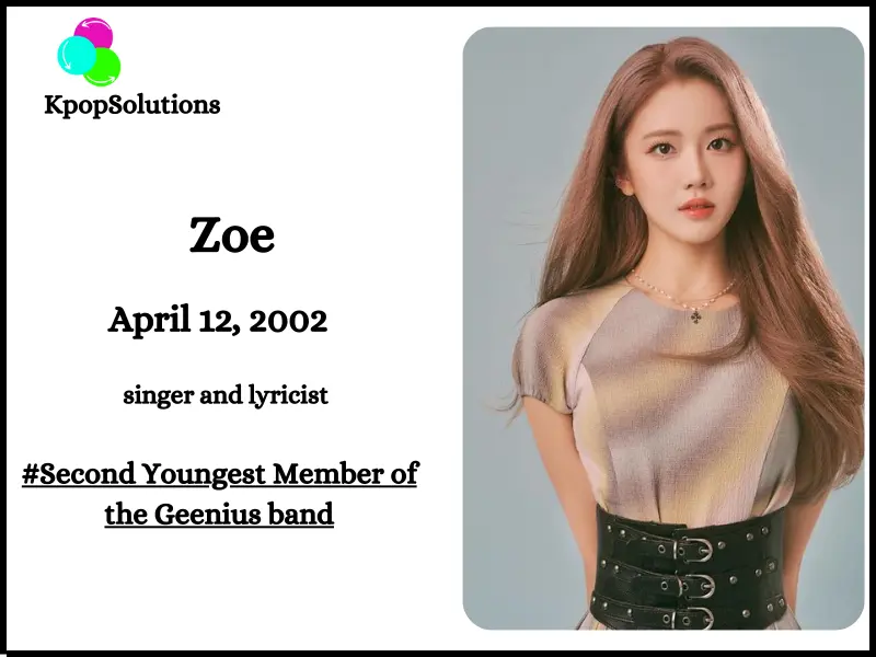 Geenius member Zoe date of birth and age.