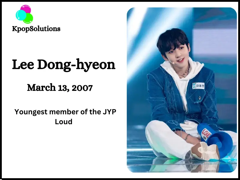 JYP Loud Member Lee Dong Hyeon date of birth and current age.