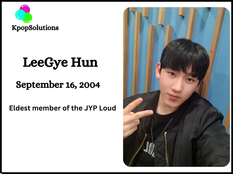 JYP Loud Member Leegyehun date of birth and current age.